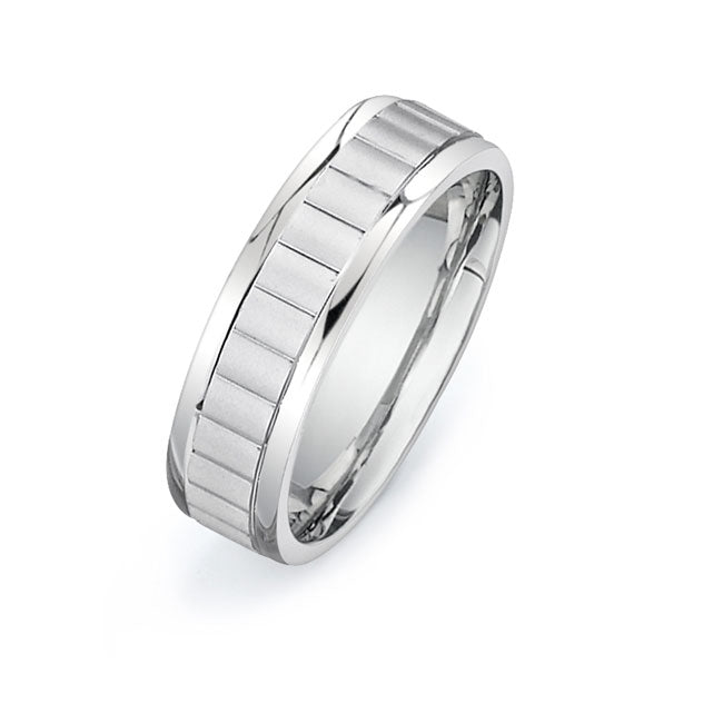 14K White Gold Wedding Band PN00495