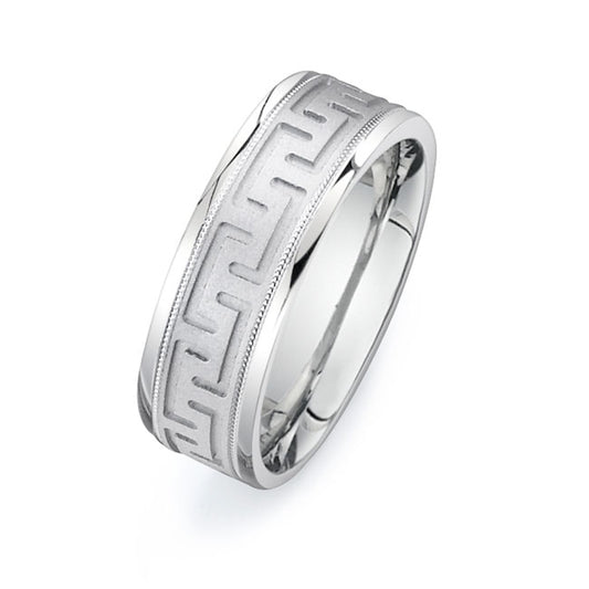 14K White Gold Wedding Band PN00322