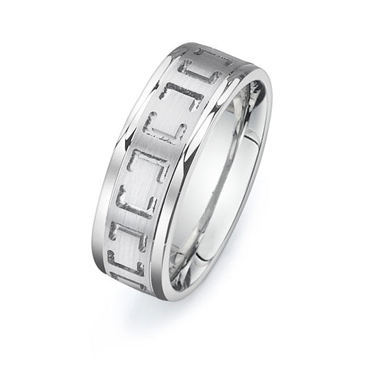 14K White Gold Wedding Band PN00253