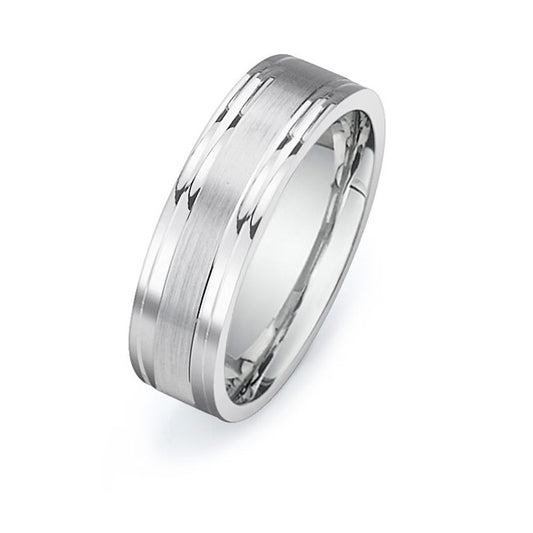 14K White Gold Wedding Band PN00254