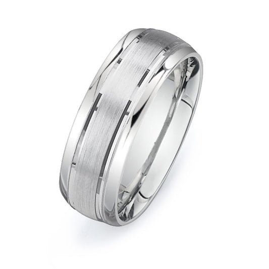 14K White Gold Wedding Band PN00234