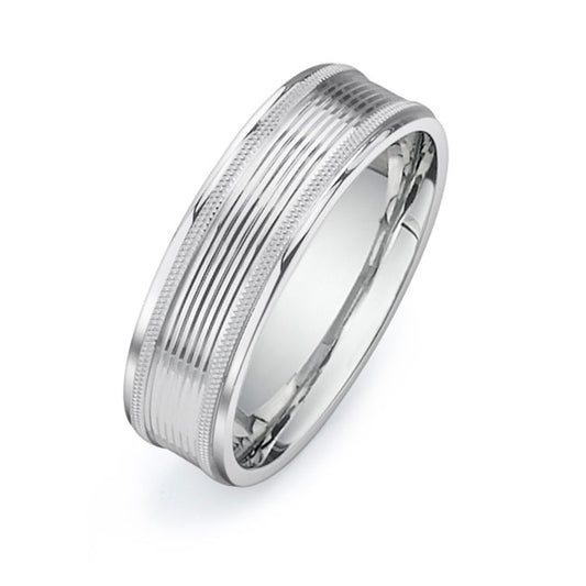 14K White Gold Wedding Band PN00314