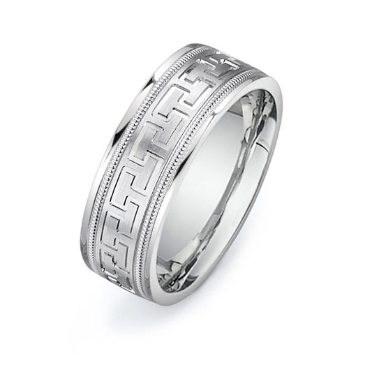 14K White Gold Wedding Band PN00273