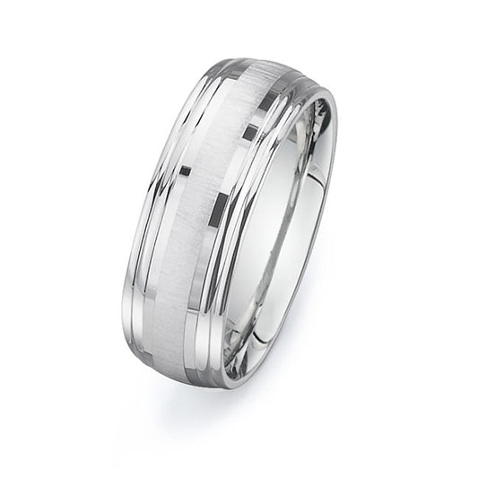 14K White Gold Wedding Band PN00312