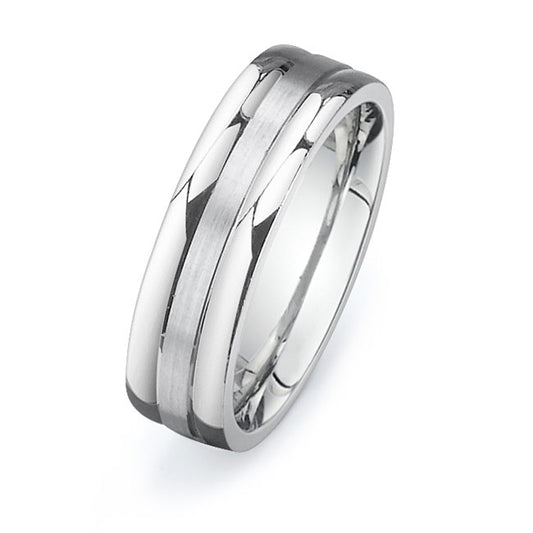 14K White Gold Wedding Band PN00280