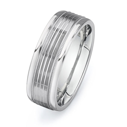 14K White Gold Wedding Band PN00325