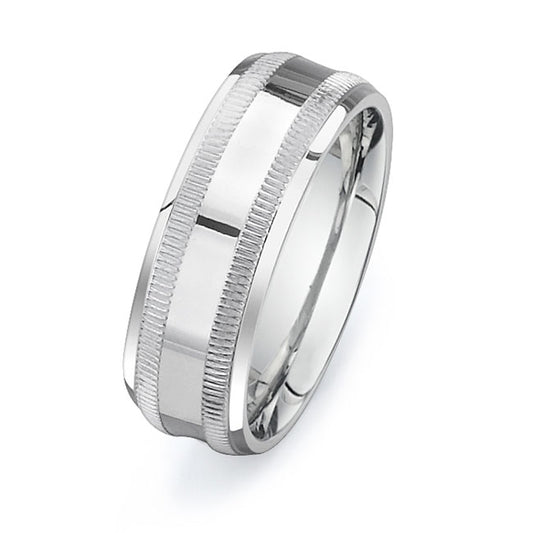 14K White Gold Wedding Band PN00228