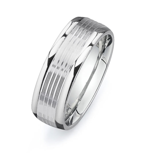 14K White Gold Wedding Band PN00284