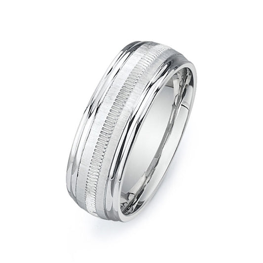 14K White Gold Wedding Band PN00222