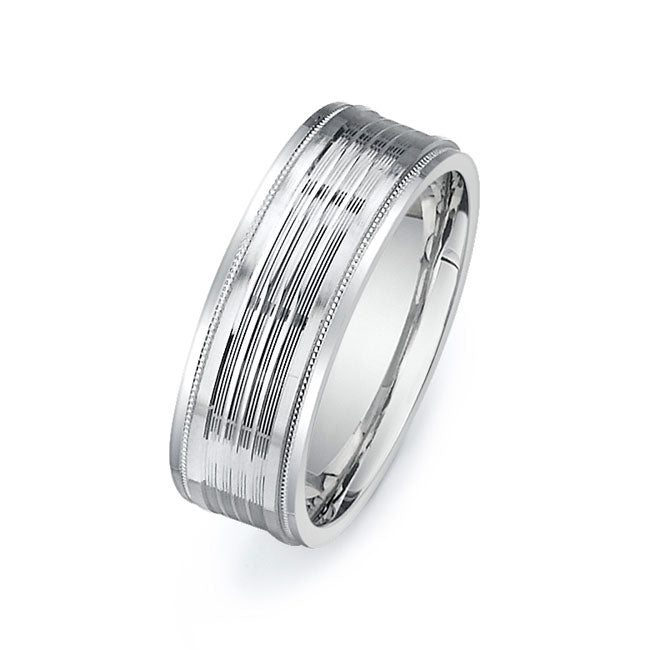 14K White Gold Wedding Band PN00317