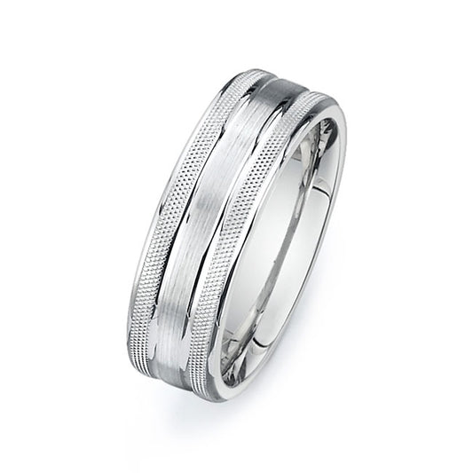 14K White Gold Wedding Band PN00259