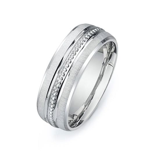 14K White Gold Wedding Band PN00270