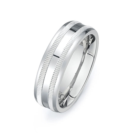 14K White Gold Wedding Band PN00224