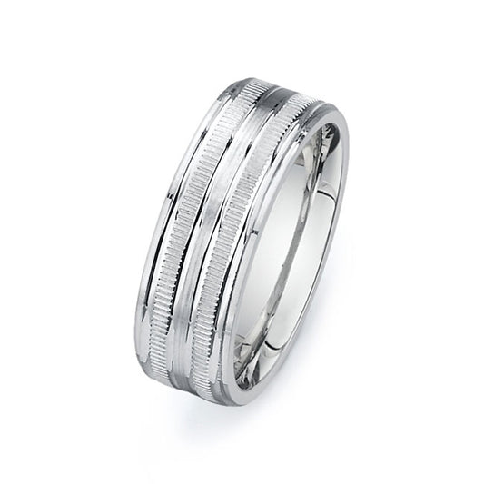 14K White Gold Wedding Band -PN00210