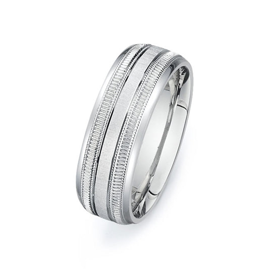 14K White Gold Wedding Band PN00231