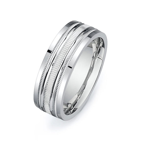 14K White Gold Wedding Band PN00276