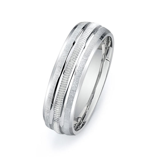 14K White Gold Wedding Band PN00220