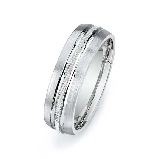 14K White Gold Wedding Band PN00288