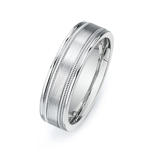 14K White Gold Wedding Band PN00335