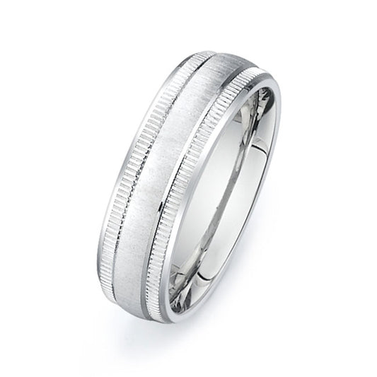 14K White Gold Wedding Band PN00251