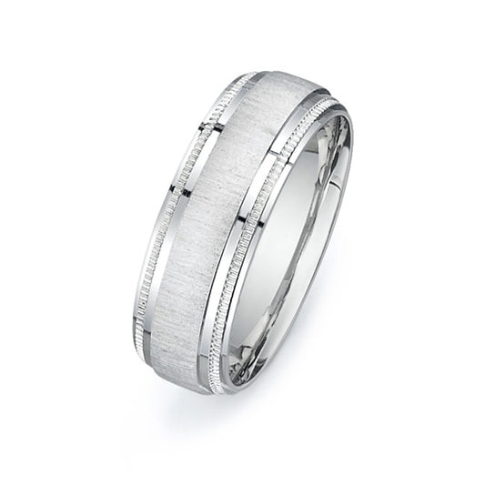 14K White Gold Wedding Band PN00344