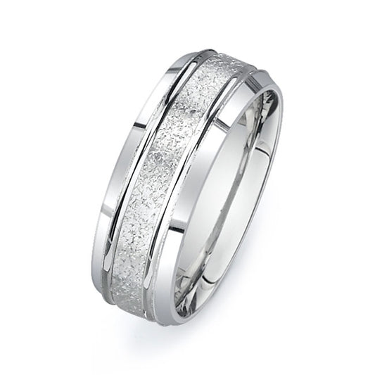 14K White Gold Wedding Band PN00340