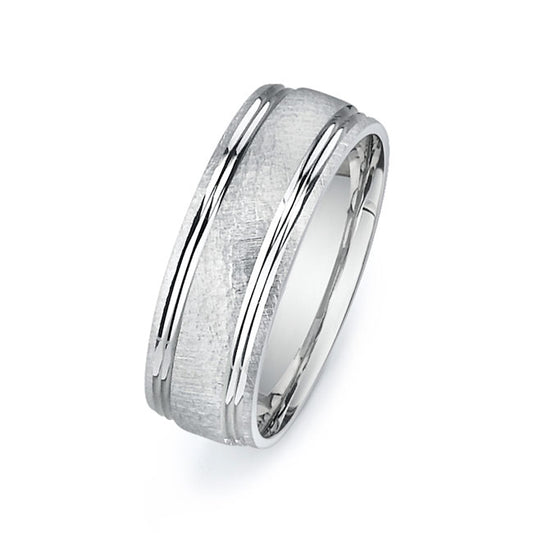 14K White Gold Wedding Band PN00445