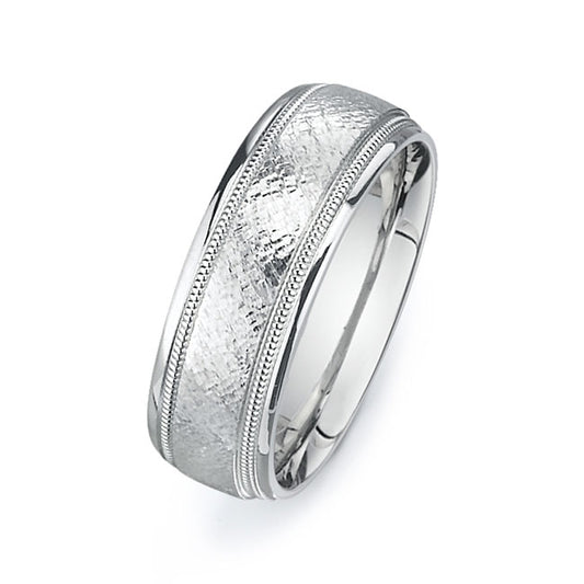 14K White Gold Wedding Band PN00308