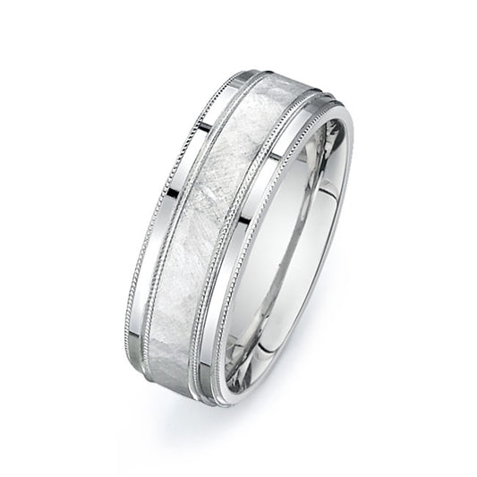 14K White Gold Wedding Band PN00256