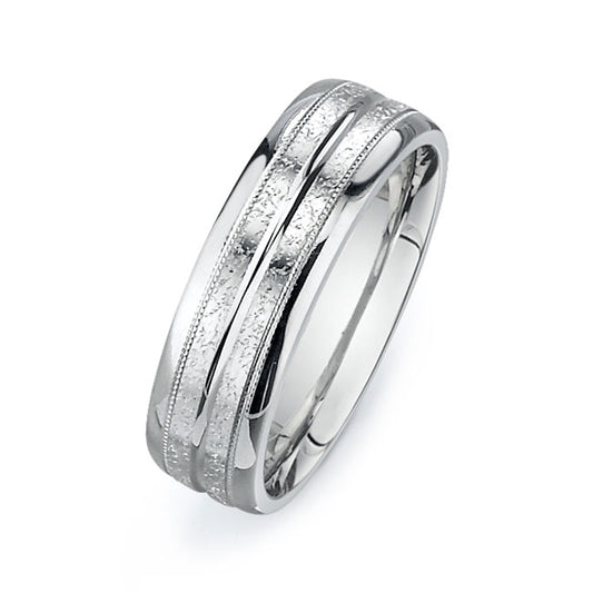 14K White Gold Wedding Band PN00242