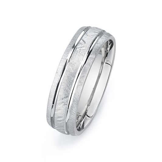 14K White Gold Wedding Band PN00263