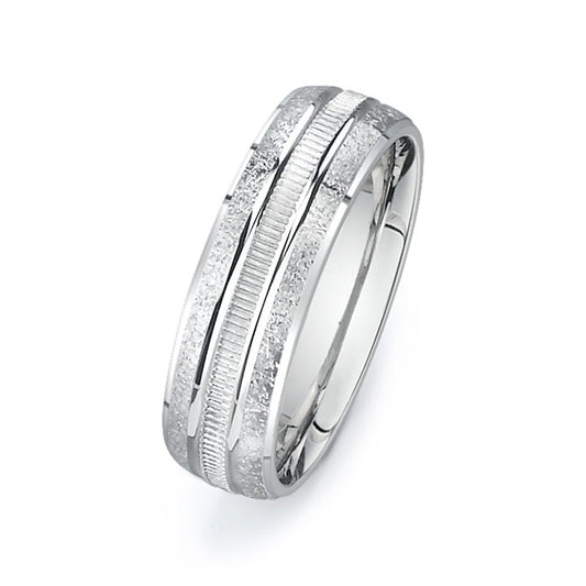 14K White Gold Wedding Band -PN00211