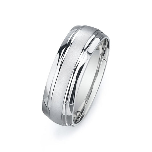 14K White Gold Wedding Band PN00341