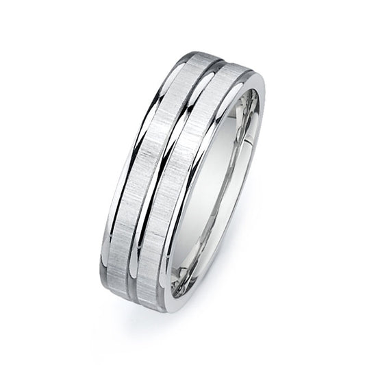 14K White Gold Wedding Band PN00339