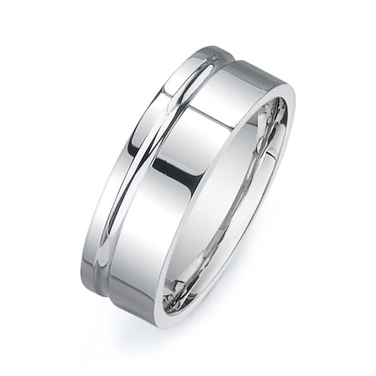 14K White Gold Wedding Band PN00217