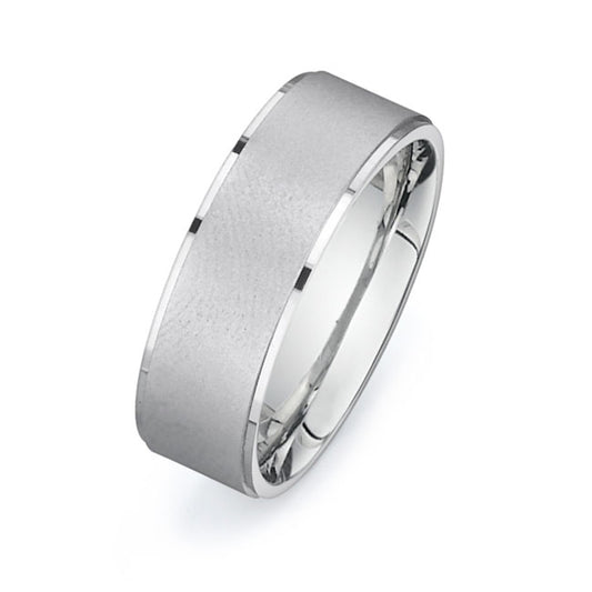 14K White Gold Wedding Band PN00243