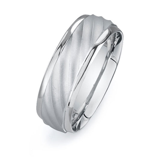 14K White Gold Wedding Band PN00367