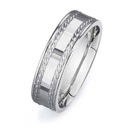 14K White Gold Wedding Band PN00429