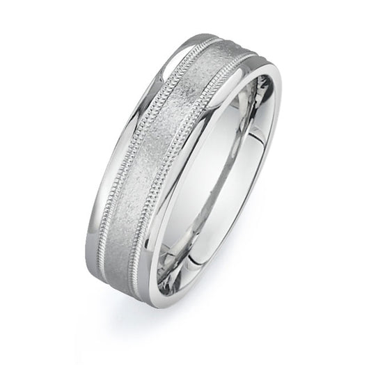 14K White Gold Wedding Band PN00427