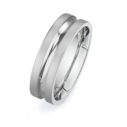 14K White Gold Wedding Band PN00342