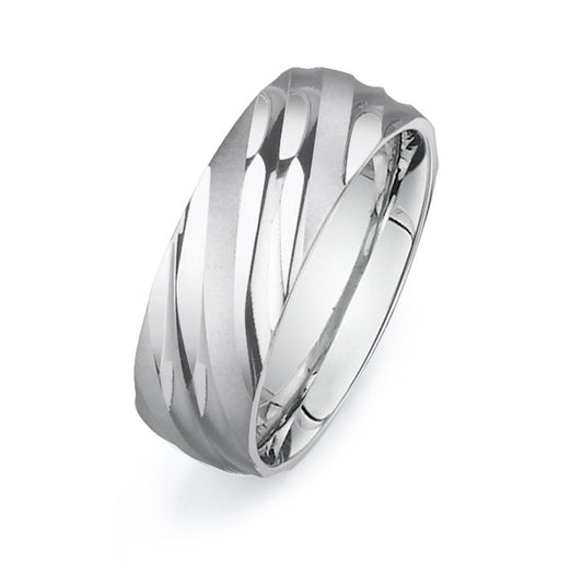 14K White Gold Wedding Band PN00497