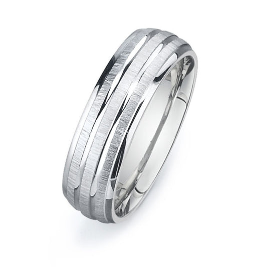 14K White Gold Wedding Band PN00213