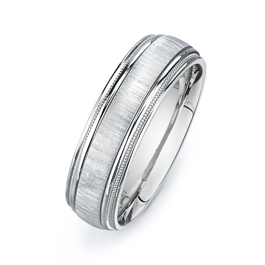 14K White Gold Wedding Band PN00289