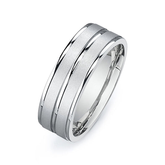 14K White Gold Wedding Band  PN00244