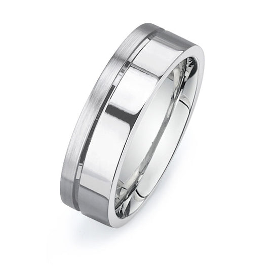 14K White Gold Wedding Band PN00215