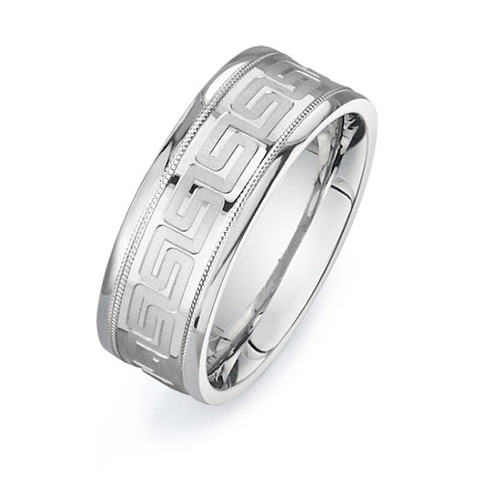 14K White Gold Wedding Band PN00500