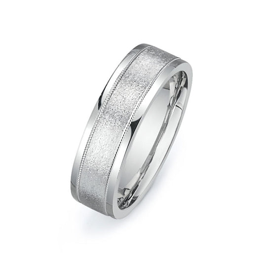 14K White Gold Wedding Band PN00300