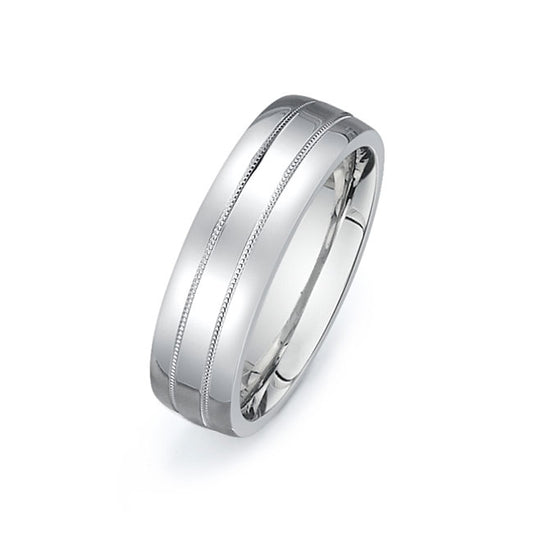 14K White Gold Wedding Band PN00370