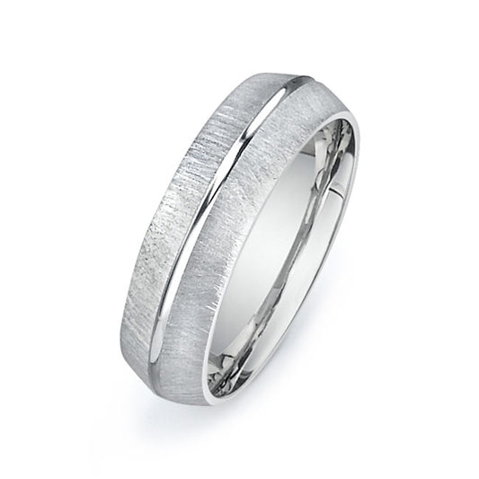 14K White Gold Wedding Band PN00290