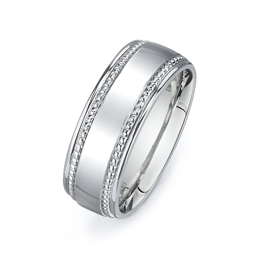 14K White Gold Wedding Band PN00306